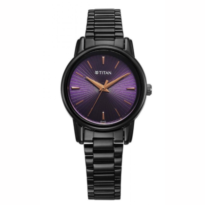 Titan Karishma 2760NM01 Purple Dial Stainless Steel Strap Quartz Women's Watch 